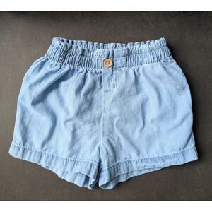 H&M light blue light denim or chambray shorts size 9-12 months good condition